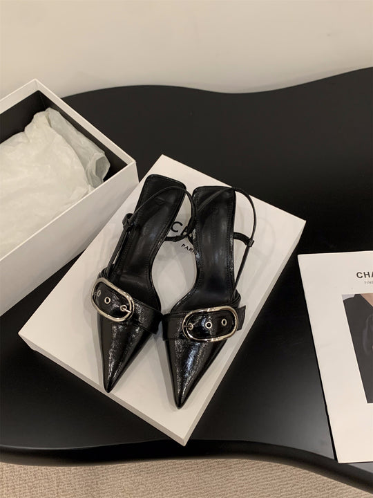 Damen Slingback-Pumps mit modischer Schnalle R&B