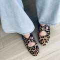 Damen Ballerinas mit modischem Leopardenmuster und dekorativem Schnitt R&B