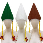 Damen nan traditionelle Trachtenhaube aus Baumwollvelours mit feinem Spitzenrand für Dirndl R&B