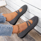 Damen Ballerinas mit elastischen Kreuzriemen und atmungsaktivem Obermaterial R&B