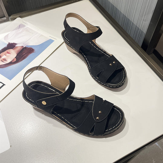 Damen komfortable Riemensandalen mit modischem Schnitt R&B