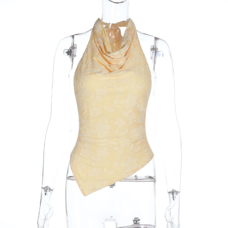 Damen blumenmuster Cowl-Top R&B