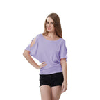 Damen lässiges Oversized-T-Shirt mit raffinierten Rüschendetails R&B