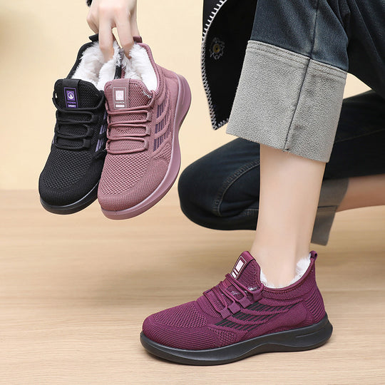 Damen Sportliche und warme Sneakers mit kuscheligem Innenfutter R&B