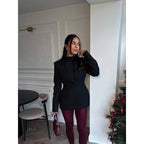 Damen elegante Blazerjacke im Oversized-Schnitt mit schickem Revers R&B