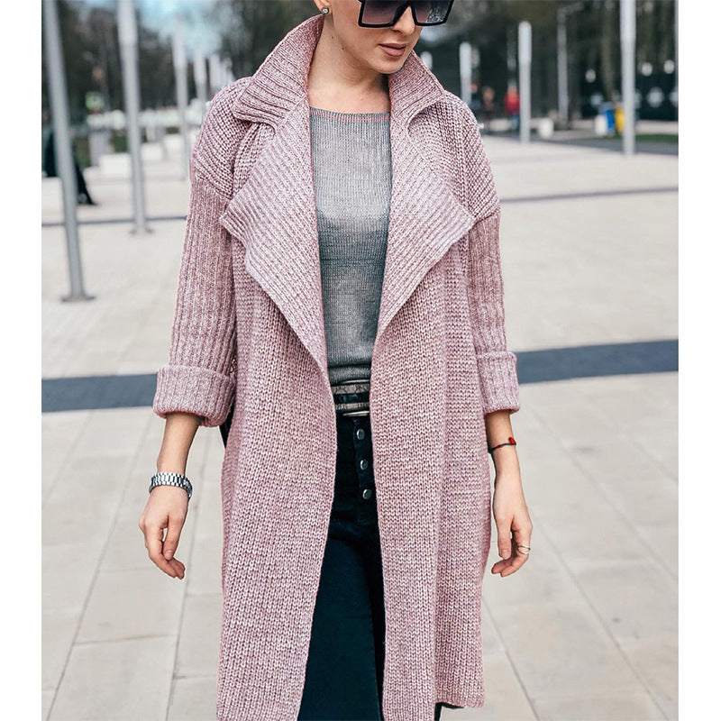 Damen oversized Strickmantel R&B