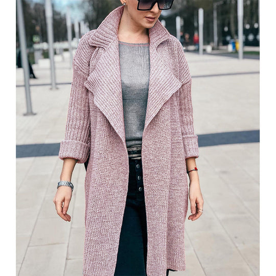 Damen oversized Strickmantel R&B