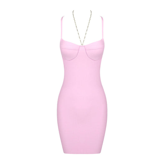 Damen Cocktailkleid mit trägerlosem Design und figurbetontem Schnitt R&B