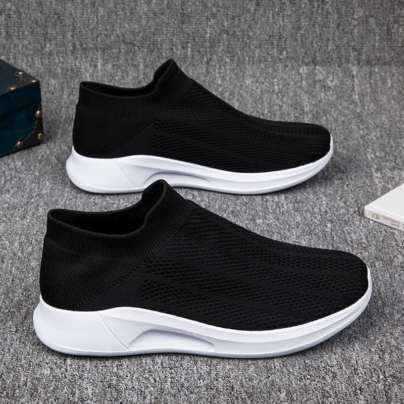 Damen Atmungsaktive Stricksneaker mit elastischem Schaft