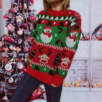 Damen Weihnachts-Pullover mit festlichem Motiv und angenehmem Schnitt R&B