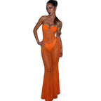 Damen Selbstbewusstes Strandkleid mit verführerischem Cut-Out und raffiniertem Knotendesign R&B