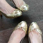 Damen Slingback-Pumps mit elegantem Rüschendesign und komfortablem Absatz R&B