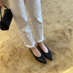 Damen Elegante spitze Ballerinas mit raffiniertem Falten-Design R&B