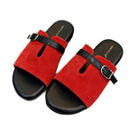 Damen modische Clogs mit modischen Riemchen und komfortablem Fußbett R&B