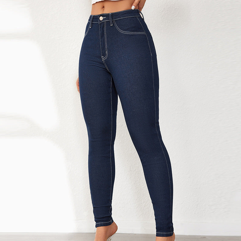 Damen High-Waist Skinny Jeans mit figurbetontem Schnitt R&B