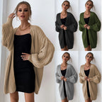 Damen Großer Strickcardigan mit weitem Schnitt und voluminösen Ärmeln