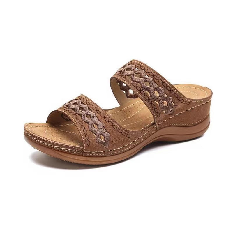 Damen Elegante Sandalen mit atmungsaktivem Obermaterial und verstellbaren Riemen R&B