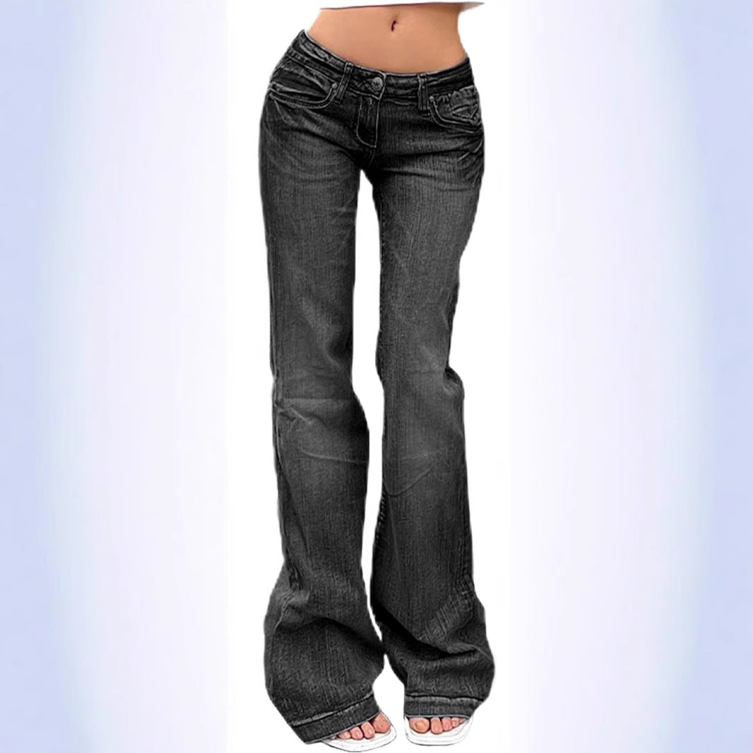Damen Bootcut-Jeans mit flexibler Passform und hohem Bund R&B