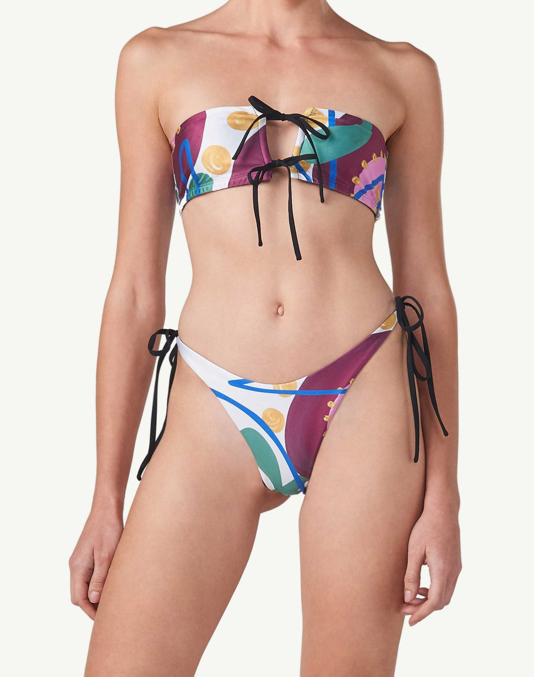 Damen Bandeau-Bikini mit stilvollem Bindesystem R&B
