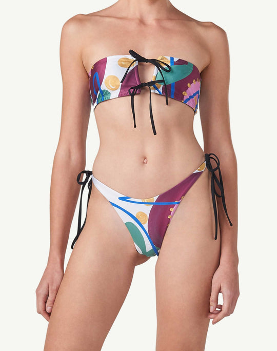 Damen Bandeau-Bikini mit stilvollem Bindesystem R&B