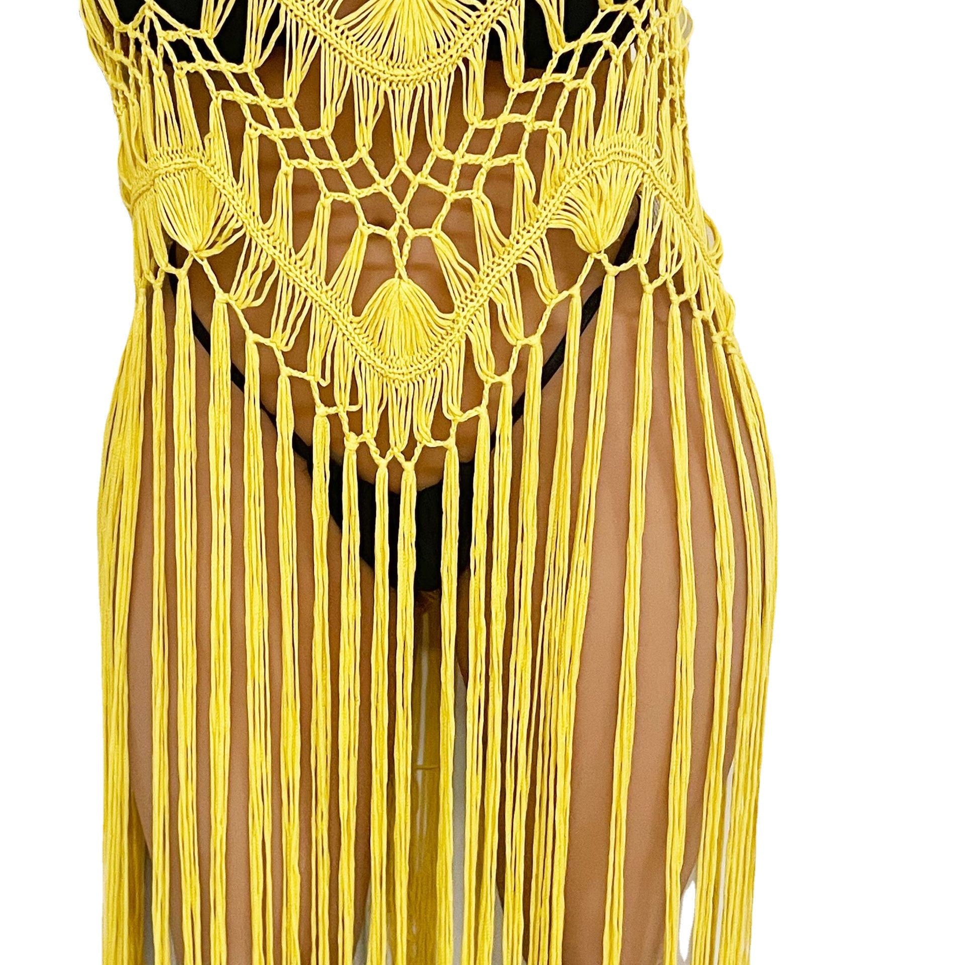 Damen Strandponcho mit Fransen R&B