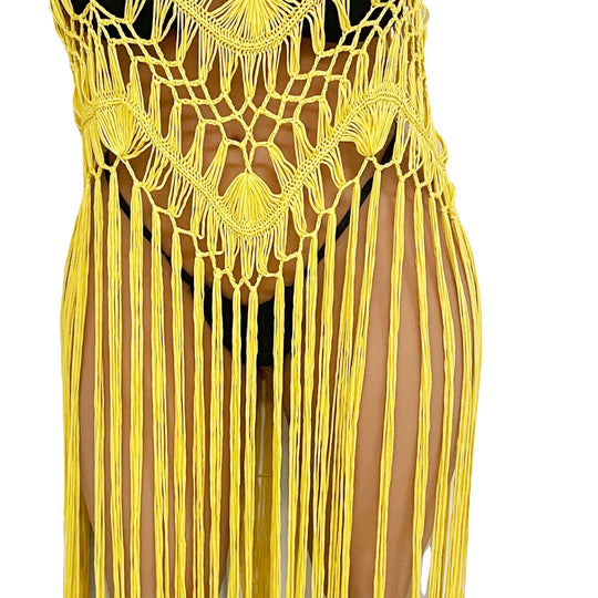 Damen Strandponcho mit Fransen R&B
