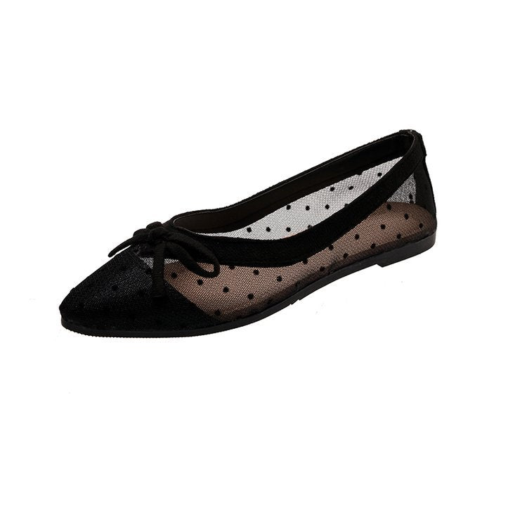 Damen Ballerinas mit transparentem Punktedesign R&B