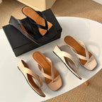 Damen Bequeme Wedgesandalen mit modischem Zehenstegdesign