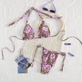 Damen Triangel-Bikini-Set mit raffiniertem Häkeloberteil R&B