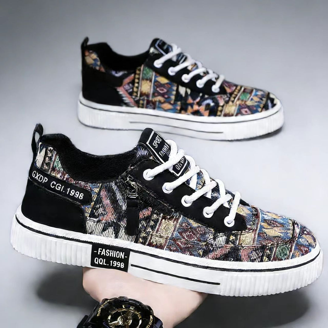 Damen Modische Sneakers mit einzigartigem Ethno-Muster und strapazierfähigem Obermaterial R&B