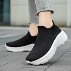 Damen Bequeme Sneaker mit elastischem Strickoberteil R&B