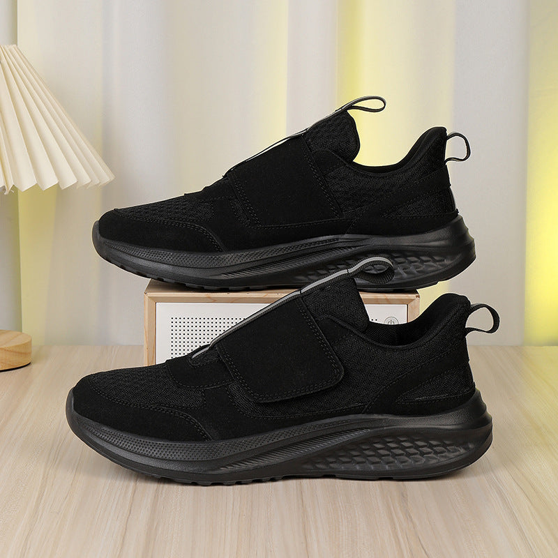 Herren nan urbaner Slip-On-Sneaker mit Klett-Frontverschluss, elastischem Zugsystem und mehrschichtiger Dämpfung R&B