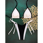 Damen Triangel-Bikini mit verspieltem Cut-Out und regulierbaren Trägern R&B