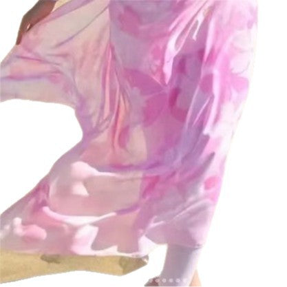 Damen Strandkleid mit Reißverschluss und langen Ärmeln R&B