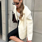 Damen Oversized Blazerjacke mit doppelter Knopfleiste und eleganten Details R&B