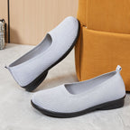 Damen bequeme Ballerinas mit elastischem Obermaterial