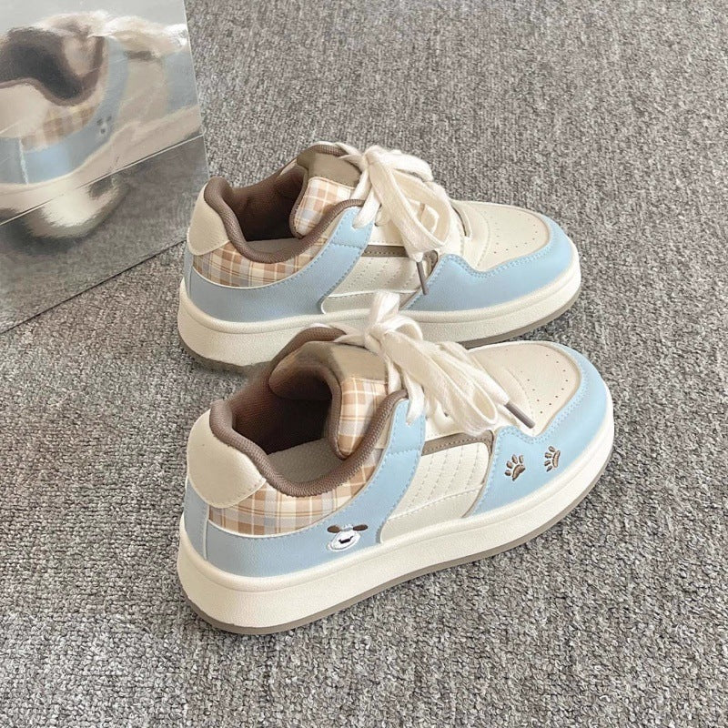 Damen Sneakers im modernen Karomuster mit bequemer Dämpfung R&B