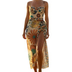 Damen Strandkleid mit verspieltem Blumendesign