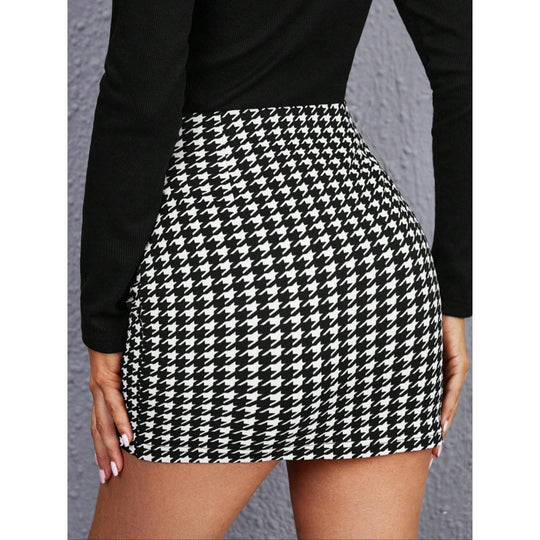 Damen Minirock mit asymmetrischem Schnitt und Knöpfen R&B