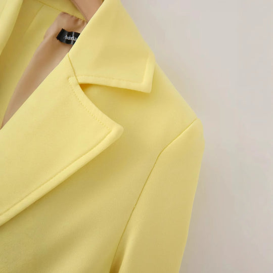 Damen elegante Blazerjacke mit strukturiertem Gewebe und praktischen Taschen R&B