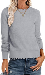 Damen Sweater mit Wellenkante R&B