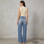 Damen Flared Jeans mit Destroyed-Details