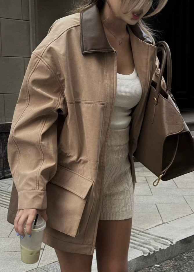 R&B | Utility-Jacke mit Kontrastkragen