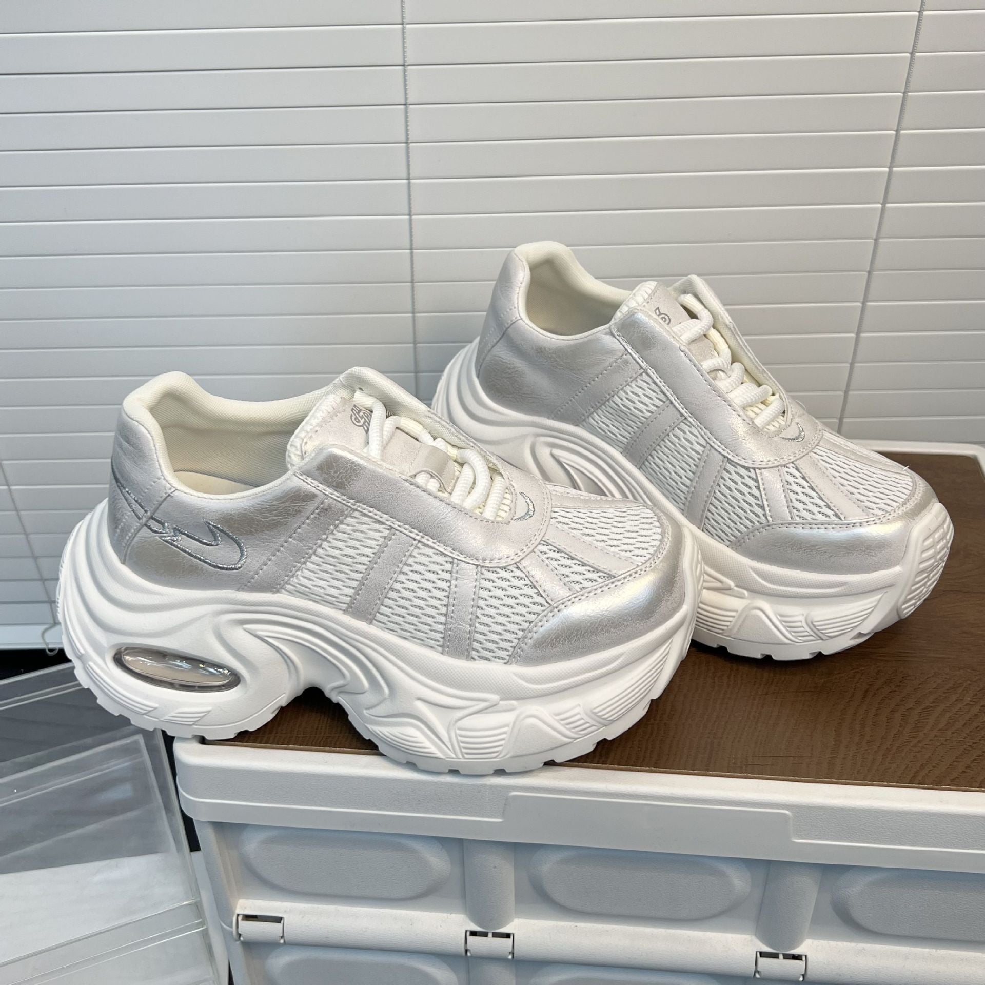 Damen Trendige Plateau Sneakers R&B