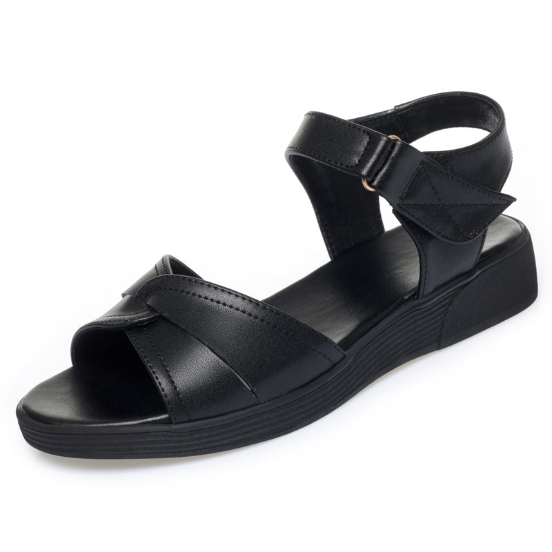 Damen Komfortable Riemchen-Sandalen mit verstellbarem Verschluss und eleganter Schleife R&B