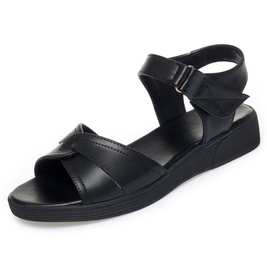 Damen Komfortable Riemchen-Sandalen mit verstellbarem Verschluss und eleganter Schleife R&B