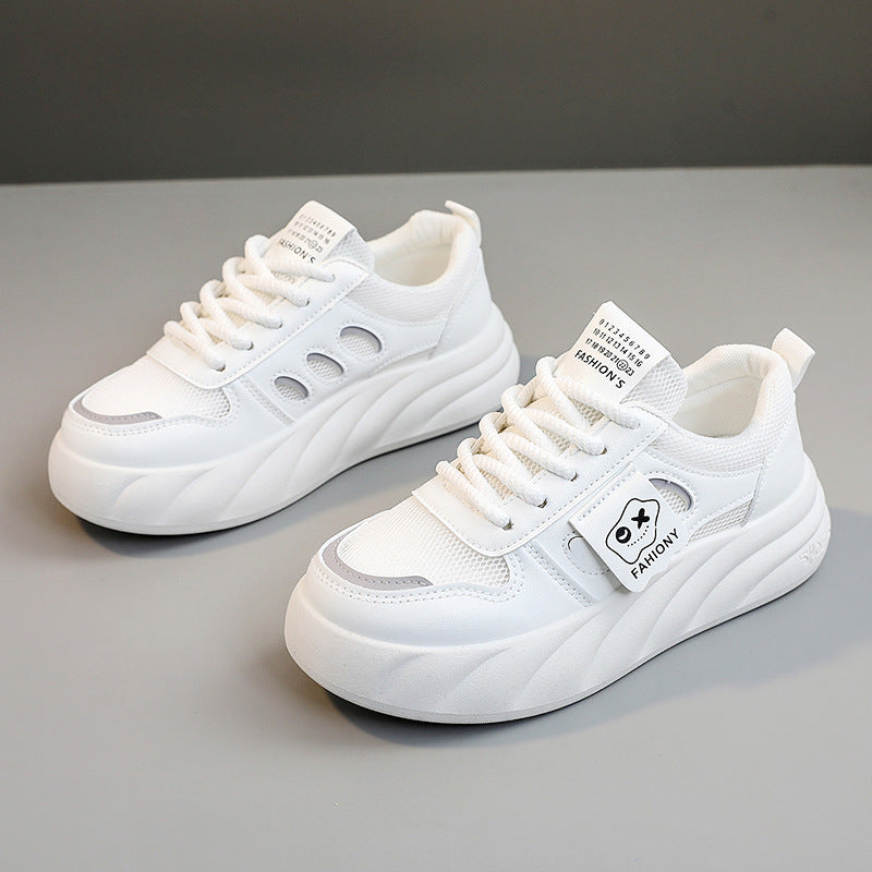 Damen Plattform Sneakers mit modischem Mesh-Obermaterial und dämpfender Sohle R&B