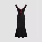 Damen Fließendes Maxikleid mit Rüschendetails
