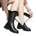 Damen Stiefeletten mit warmem Innenfutter und modischem Riemen