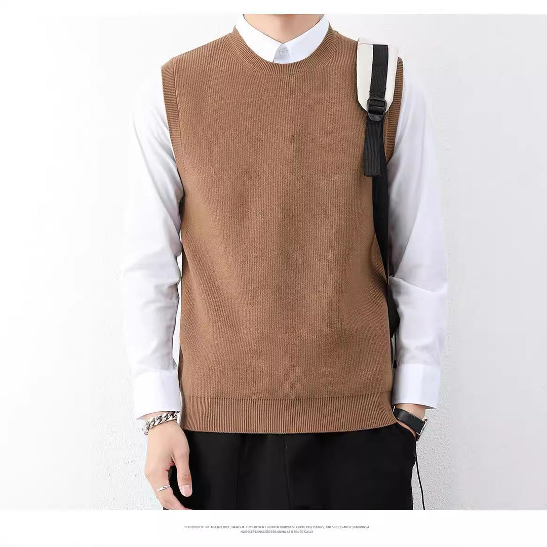 Herren Strickweste mit modernem Feinstrickmuster und bequemer Passform R&B